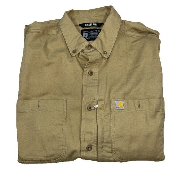 Carhartt Rugged Flex Relaxed Fit Men's Large Short Sleeve Button Up LOT OF 3 - Picture 2 of 14